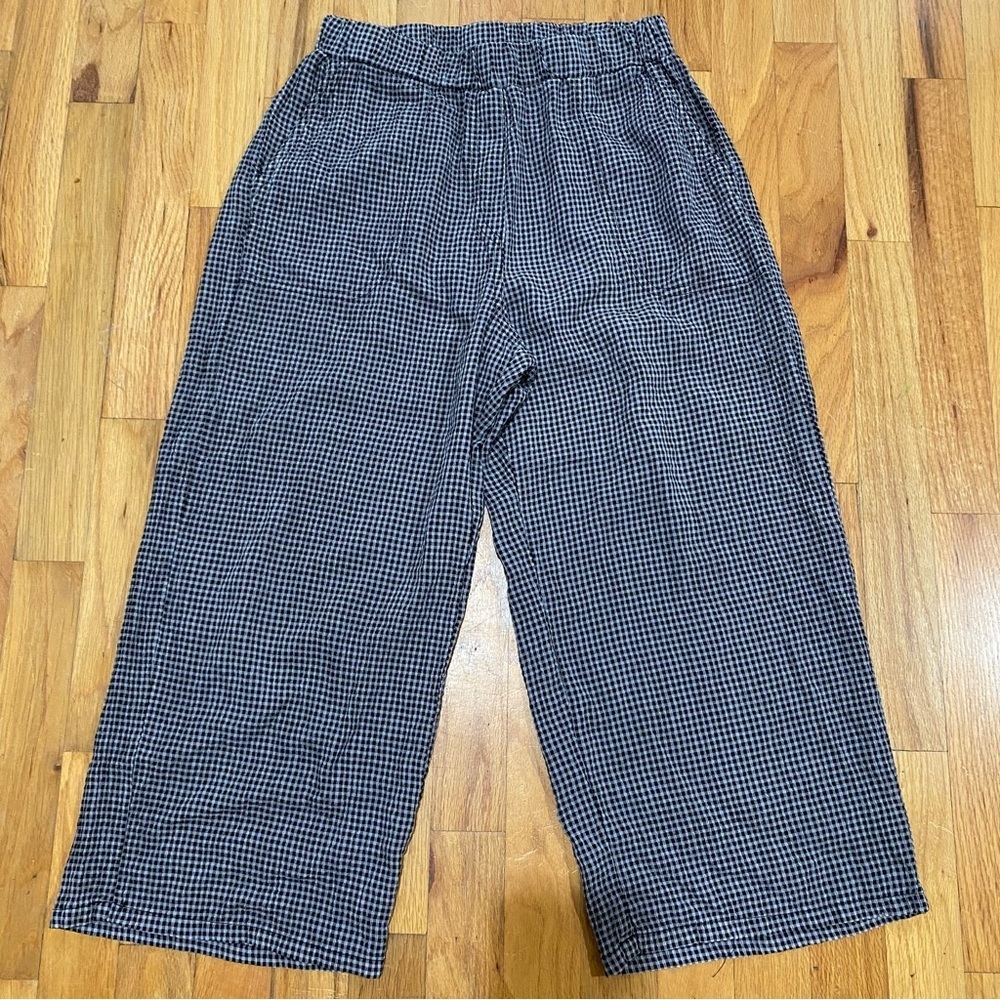 Cut Loose Black and White Checkered Cropped Pants